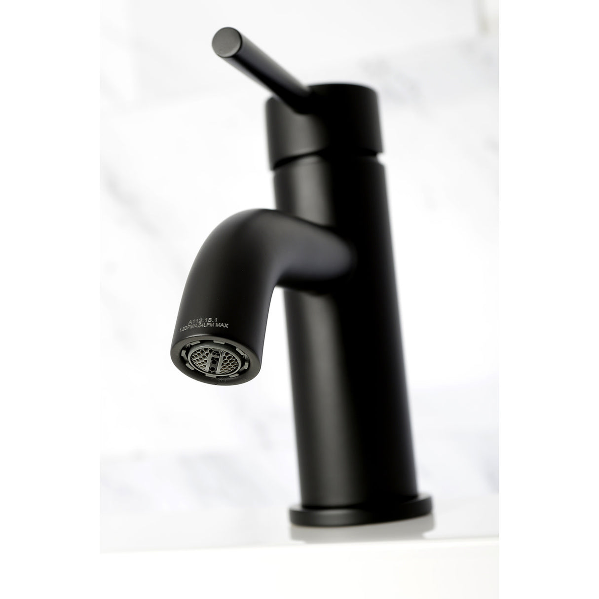 Fauceture LS8220DL Concord Single-Handle Bathroom Faucet with Push Pop-Up, Matte Black