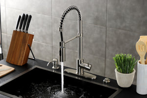 Gourmetier LS8778NYL New York Single-Handle Pre-Rinse Kitchen Faucet, Brushed Nickel