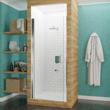 ANZZI SD-AZ051-01CH Lancer 23 in. x 72 in. Semi-Frameless Shower Door with TSUNAMI GUARD in Polished Chrome