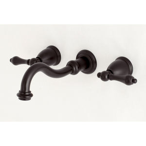 Kingston Brass KS3125AL Vintage 2-Handle Wall Mount Bathroom Faucet, Oil Rubbed Bronze