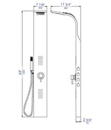 ALFI brand ABSP30 Stainless Steel Shower Panel with 2 Body Sprays