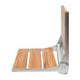 ALFI brand ABS17 17" Folding Teak Wood Shower Seat Bench with Backrest