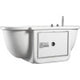 EAGO AM128ETL 6 ft Acrylic White Whirlpool Bathtub w Fixtures