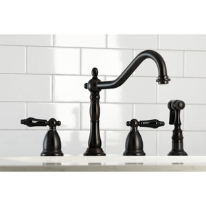 Kingston Brass KS1795PKLBS Widespread Kitchen Faucet, Oil Rubbed Bronze