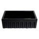ALFI brand AB3018HS-BG 30" Black Gloss Reversible Smooth / Fluted Single Bowl Fireclay Farm Sink