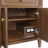 Lorelai 72" Double Vanity, Mid-Century Walnut, w/ 3 CM Siberian Silestone Top