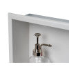 ALFI brand 24 x 12 White Matte Stainless Steel Horizontal Single Shelf Bath Shower Niche