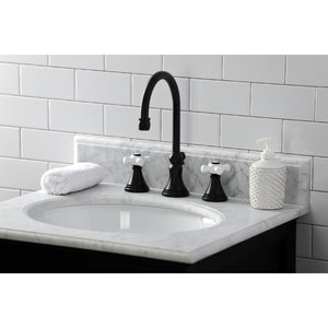Kingston Brass KS2980PX Governor Widespread Bathroom Faucet, Matte Black