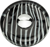 Atlas Homewares Zebra Glass Round Knob 1 1/2 Inch Polished Chrome