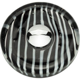 Atlas Homewares Zebra Glass Round Knob 1 1/2 Inch Polished Chrome