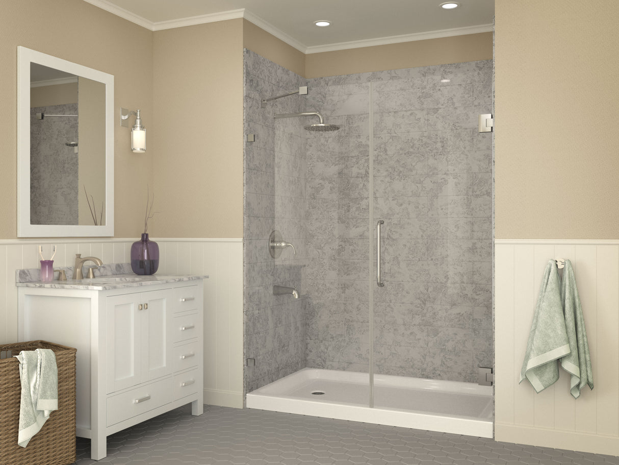 ANZZI SB-AZ04LD Tier 36 x 60  in. Left Drain Single Threshold Shower Base in White