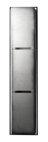 ALFI brand 8" x 36" Black Matte Stainless Steel Vertical Triple Shelf Bath Shower Niche