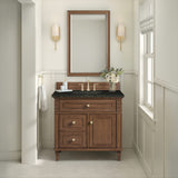 Lorelai 36" Single Vanity, Mid-Century Walnut, w/ 3 CM Phantome Eclos Top