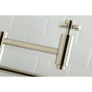 Kingston Brass KS8106DX Concord Wall Mount Pot Filler Kitchen Faucet, Polished Nickel