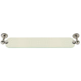 Atlas Homewares Emma Bath Glass Shelf 24 Inch Brushed Nickel