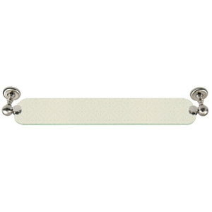 Atlas Homewares Emma Bath Glass Shelf 24 Inch Brushed Nickel