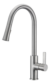ANZZI KF-AZ1675BN Serena Single Handle Pull-Down Sprayer Kitchen Faucet in Brushed Nickel