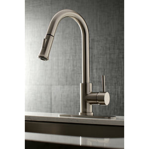 Gourmetier LS8628DL Concord Single-Handle Pull-Down Kitchen Faucet, Brushed Nickel