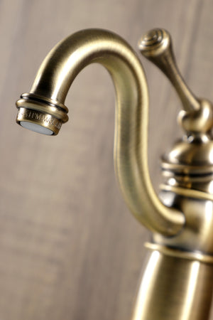 Kingston Brass KB1403BL Victorian Single-Handle Bathroom Faucet with Pop-Up Drain, Antique Brass