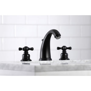 Kingston Brass KB980AX Victorian 2-Handle 8 in. Widespread Bathroom Faucet, Matte Black