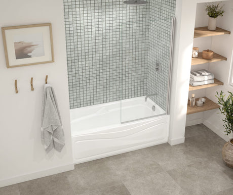 MAAX 105684-002-001-103 Corinthia II 60 x 30 Acrylic Alcove Left-Hand Drain Bathtub in White - Product Pack