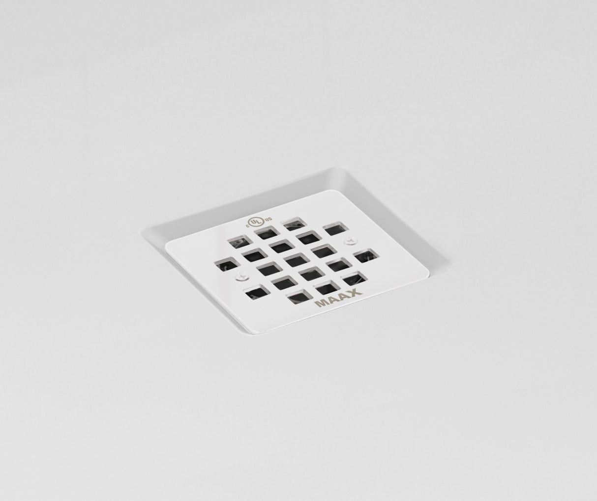 MAAX 420002-506-001-100 B3Square 4834 Acrylic Tunnel Shower Base in White with Center Drain