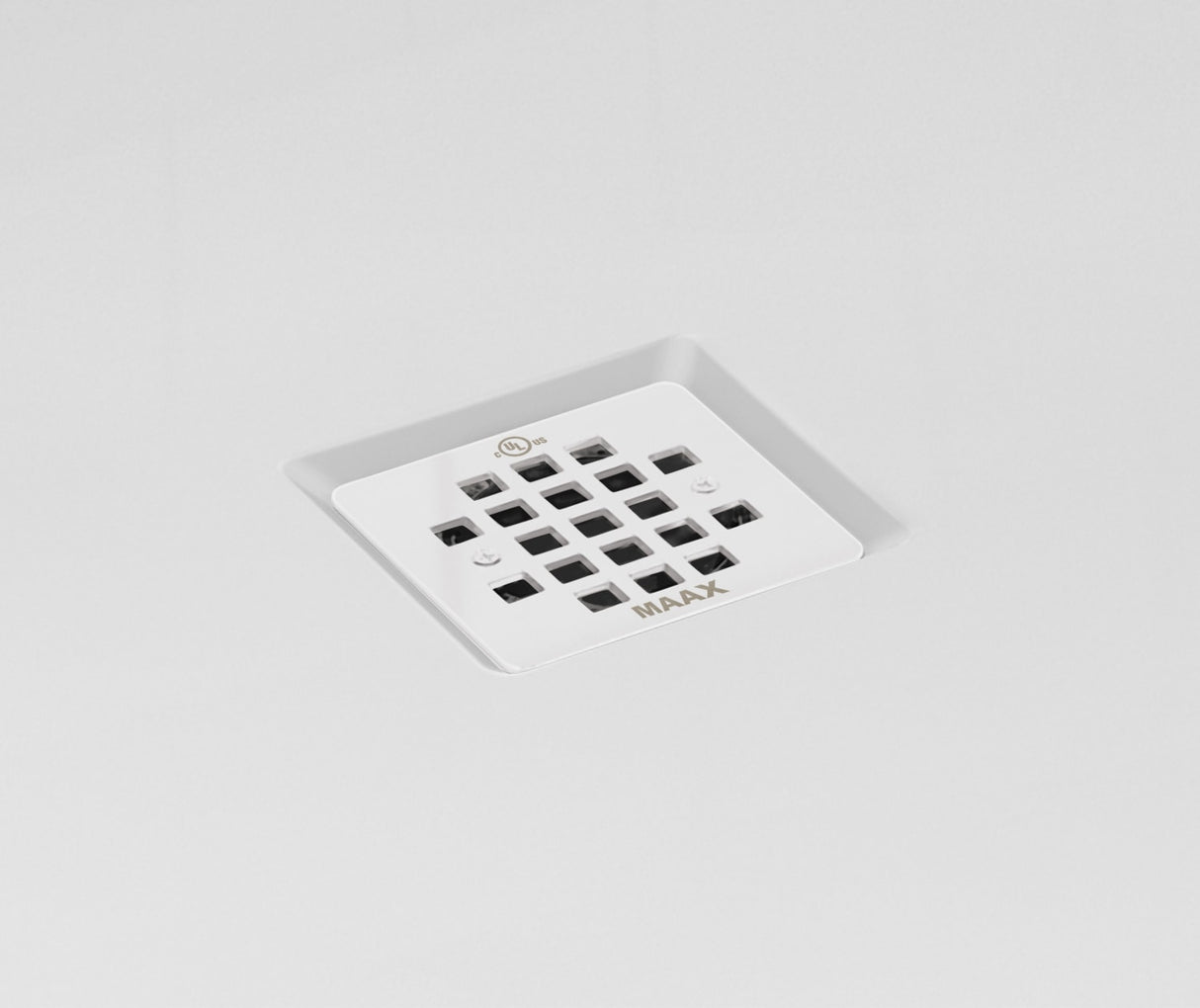 MAAX 420006-502-001-101 B3Square 6036 Acrylic Corner Left Shower Base in White with Center Drain