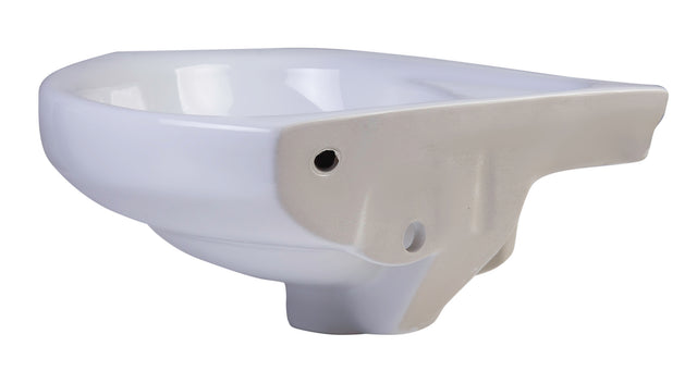 ALFI brand AB109  18" White Corner Porcelain Wall Mounted Bath Sink