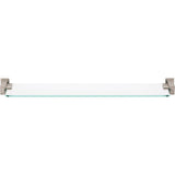 Atlas Homewares Sutton Place Bath Glass Shelf 24 Inches Brushed Nickel
