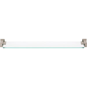 Atlas Homewares Sutton Place Bath Glass Shelf 24 Inches Brushed Nickel