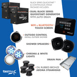Steam Shower Generator Kit System | Oil Rubbed Bronze + Self Drain Combo| Dual Bottle Aroma Oil Pump | Enclosure Steamer Sauna Spa Stall Package|Touch Screen Wifi App/Bluetooth Control Panel |2x 10.5 kW Raven | RVB2100ORB-ADP RVB2100ORB-ADP