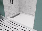 ANZZI SB-AZ103L ALEXANDER 48 in. x 32 in. Left Drain Shower Base in White