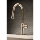 Gourmetier LS2728NYL New York Single-Handle Pull-Down Kitchen Faucet, Brushed Nickel
