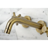 Kingston Brass KS8123DX Concord 2-Handle Wall Mount Bathroom Faucet, Antique Brass