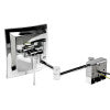 ALFI brand ABM8WLED-PC Polished Chrome Wall Mount Square 8" 5x Magnifying Cosmetic Mirror with Light