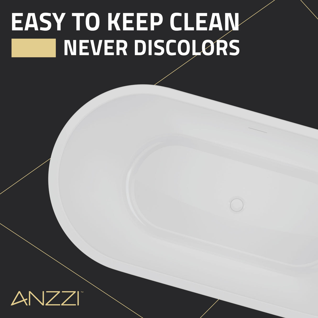 ANZZI FT-AZ098BK Chand 67 in. Acrylic Flatbottom Freestanding Bathtub in Black