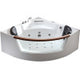 EAGO AM197ETL 5 ft Clear Rounded Corner Acrylic Whirlpool Bathtub for Two