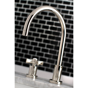 Kingston Brass KS8926ZX 8 in. Widespread Bathroom Faucet, Polished Nickel