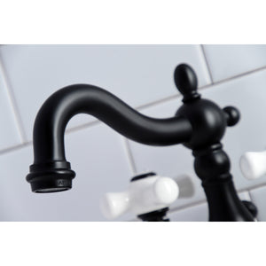 Kingston Brass KB1600PX Heritage 4 in. Centerset Bathroom Faucet, Matte Black
