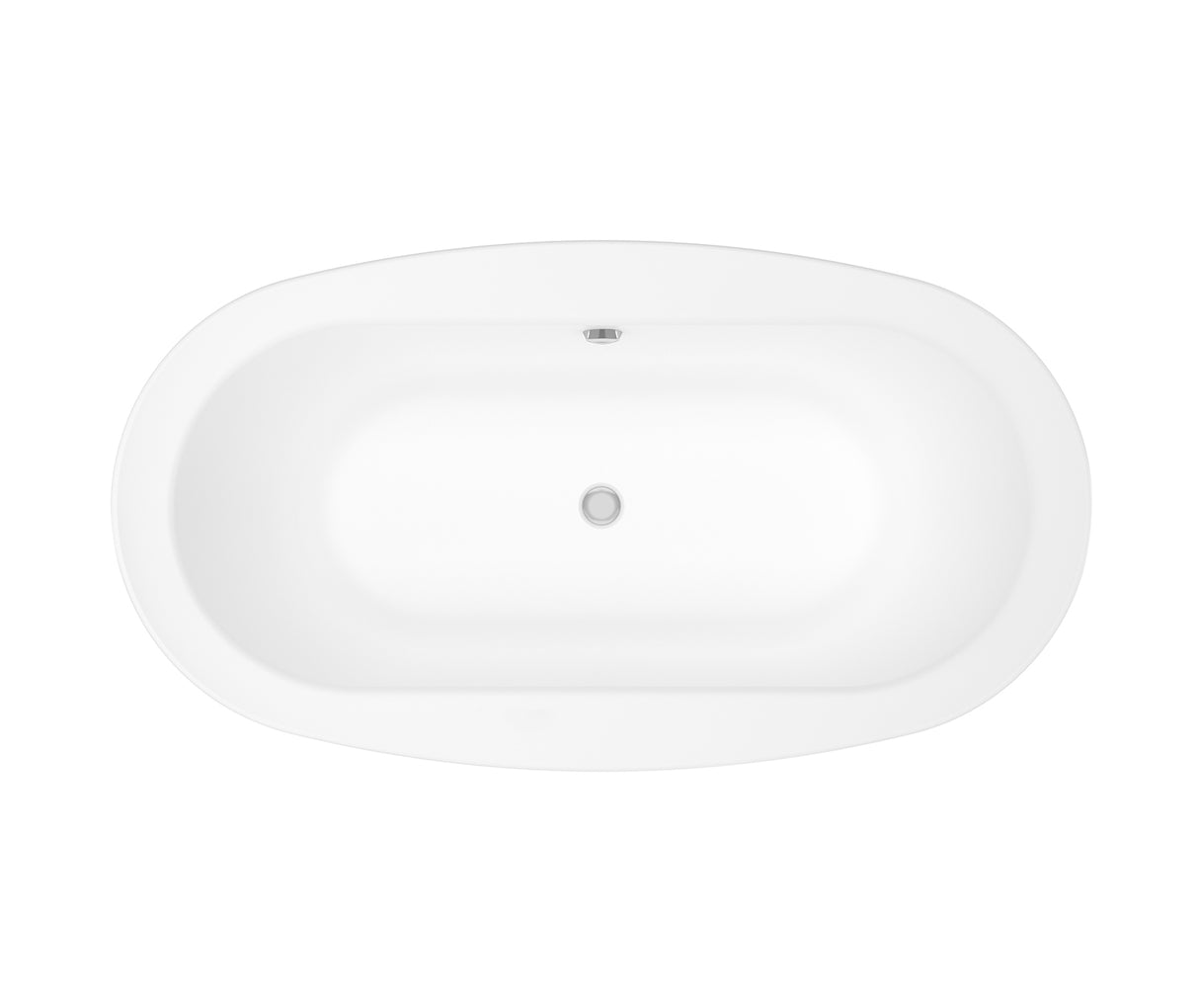 MAAX 105359-000-001-101 Jazz F 66 x 36 Acrylic Freestanding Center Drain Bathtub in White with White Skirt