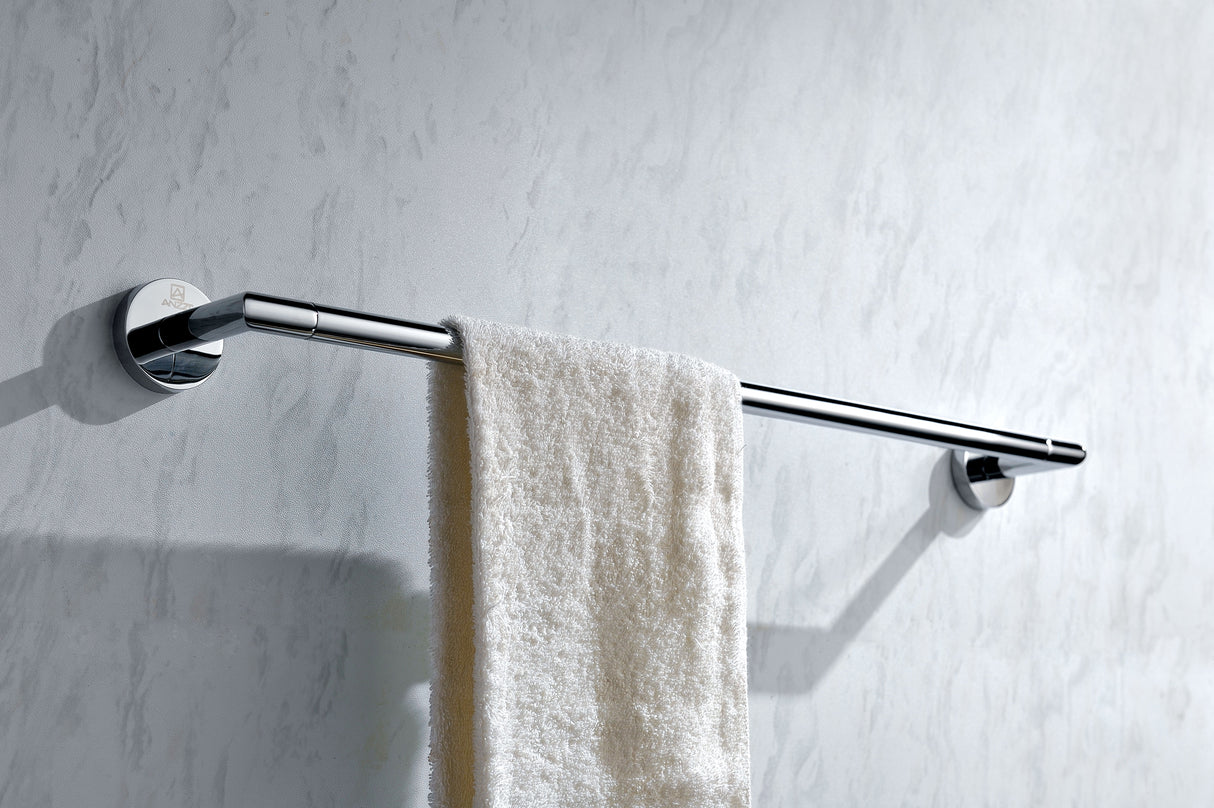 ANZZI AC-AZ010 Caster 2 Series 23.07 in. Towel Bar in Polished Chrome