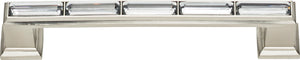Atlas Homewares Legacy Crystal Pull 5 1/16 Inch (c-c) Brushed Nickel