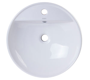 EAGO BA141  18" ROUND CERAMIC ABOVE MOUNT BATHROOM BASIN VESSEL SINK