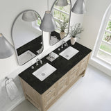 Breckenridge 60" Double Vanity, Whitewashed Oak, w/ 3 CM Phantome Eclos Top