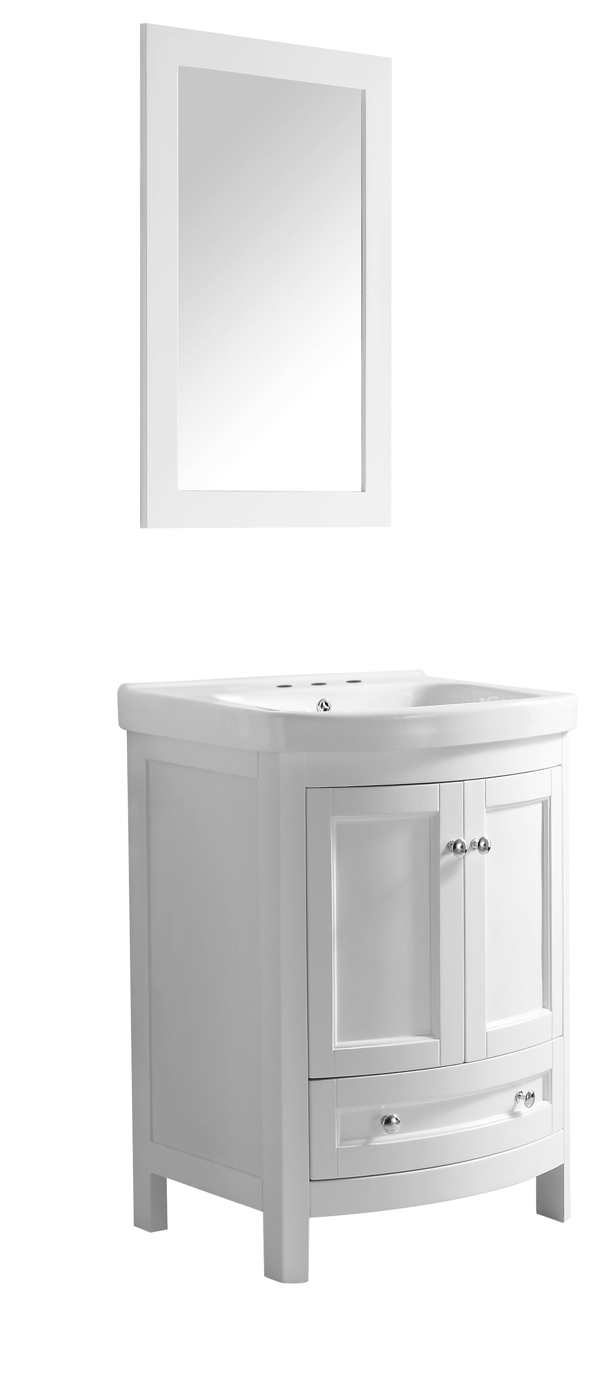 ANZZI VT-MRCT2024-WH Montresor 24 in. W x 34 in. H Bathroom Vanity Set in Rich White