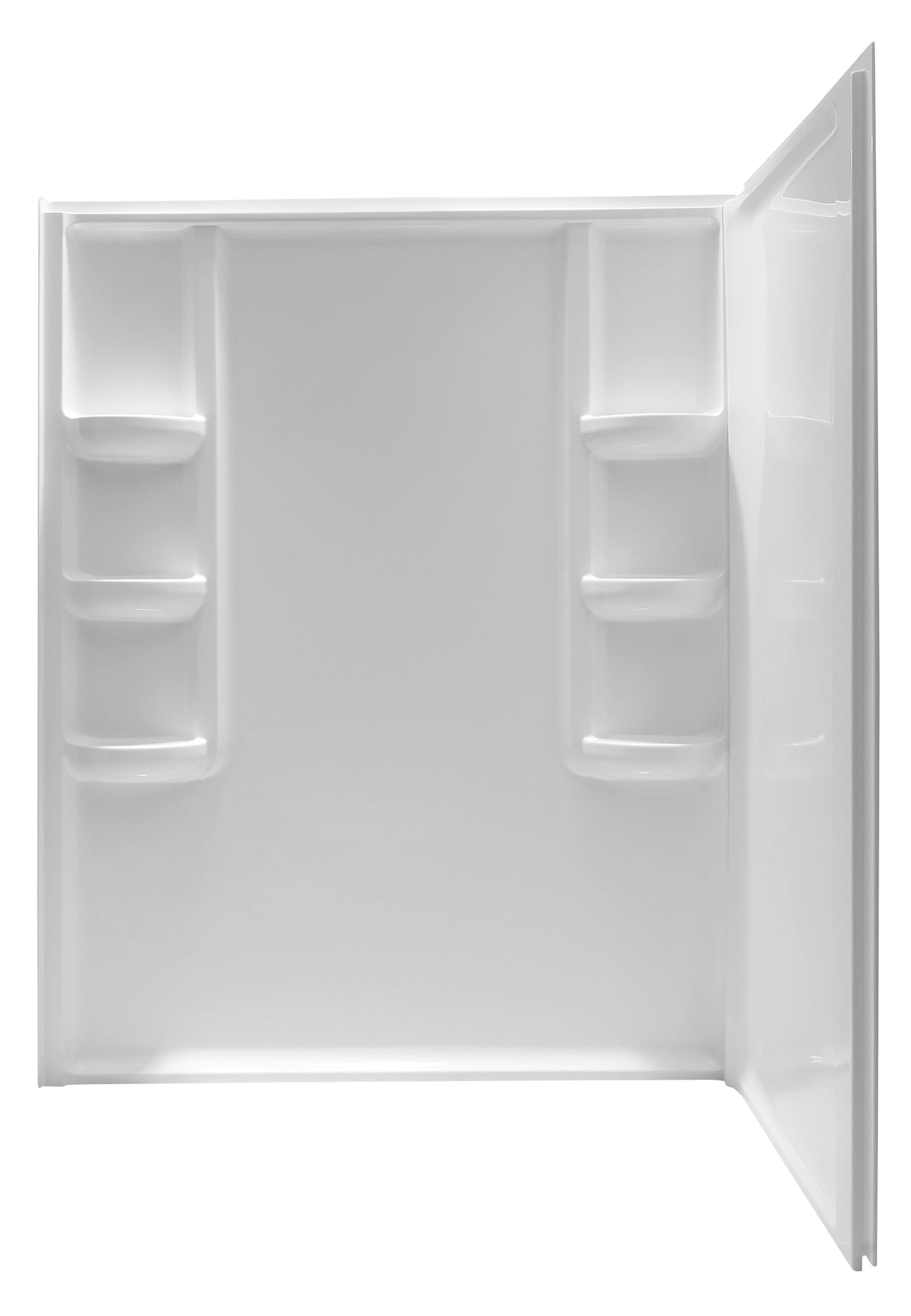 ANZZI SW-AZ8072-R 60 in. x 36 in. x 74 in. 2-piece DIY Friendly Corner Shower Surround in White