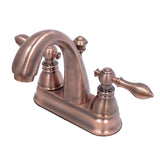 Fauceture FSY561ACLAC American Classic 4 in. Centerset Bathroom Faucet with Plastic Pop-Up, Antique Copper