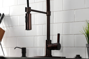 Gourmetier LS8775CTL Continental Single-Handle Pre-Rinse Kitchen Faucet, Oil Rubbed Bronze