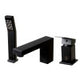 Black Matte 3 Hole Deck Mounted Tub Filler with Hand Held