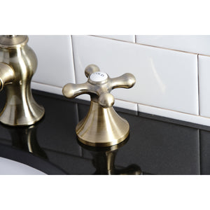 Kingston Brass KC7063AX Vintage 8 in. Widespread Bathroom Faucet, Antique Brass